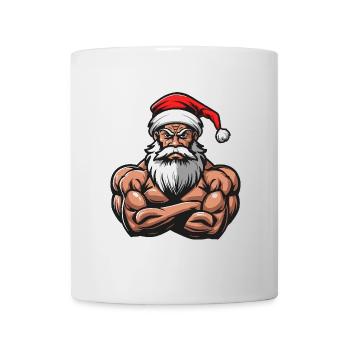 Weihnachtsmann Muskeln Bodybuilding - Tasse - Weiß - Vorne