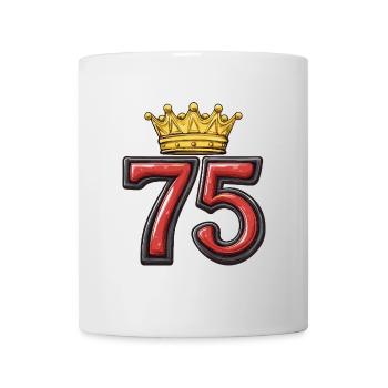 75 Zahl Krone - Tasse - Weiß - Vorne