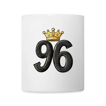 96 Nombre Couronne - Mug blanc - blanc - Devant