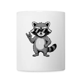 Cool raccoon with sunglasses - Mug - white - Front