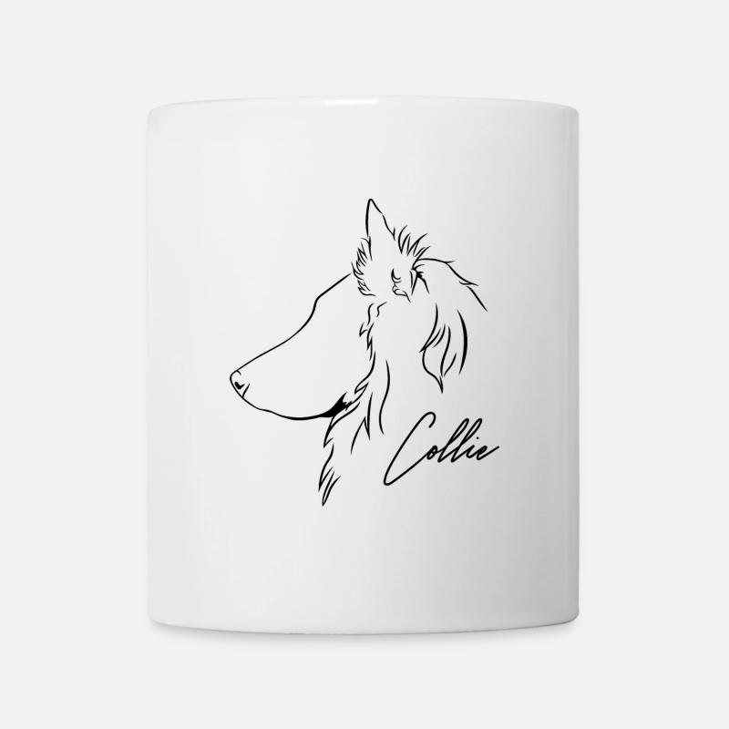 Langhaar Collie Profil Hunde Hund Wilsigns - Tasse - Weiß