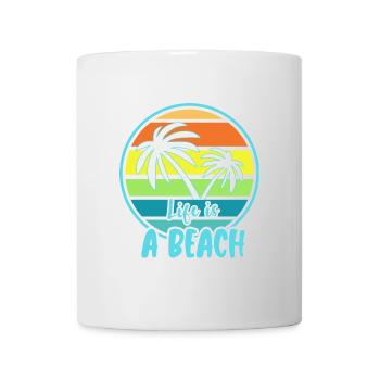Life is a beach - Mug blanc - blanc - Devant
