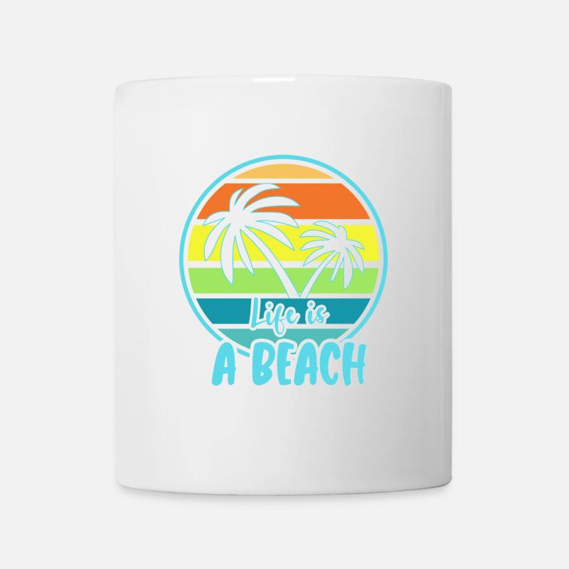 Life is a beach - Mug blanc - blanc