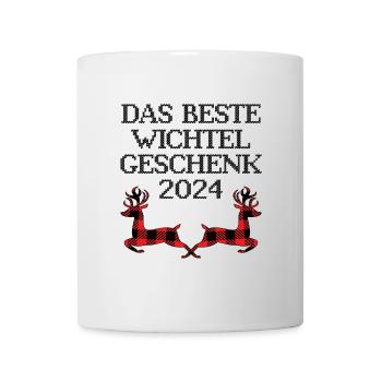 DAS BESTE WICHTEL GESCHENK 2024 Wichteln Weihnacht - Tasse - Weiß - Vorne
