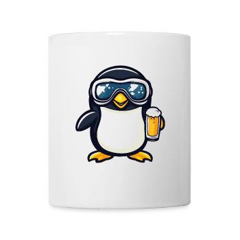 Penguin Après-Ski Bière Bande Dessinée - Mug blanc - blanc - Devant