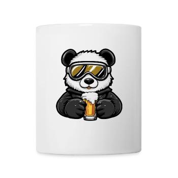 Panda Après-Ski Bière Bande Dessinée - Mug blanc - blanc - Devant