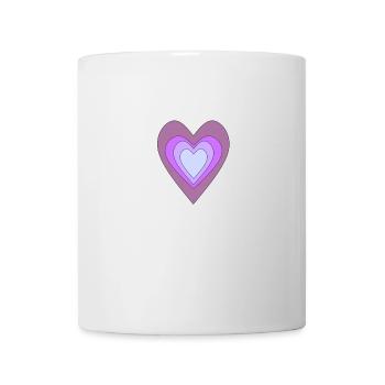 Coeur violet - Mug blanc - blanc - Devant