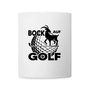 Golfplatz Golfer "Bock auf Golf" Golfclub - Tasse - Weiß - Vorne