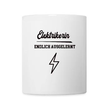 Elektrikerin Ausbildung Bestanden Azubi Elektrik - Tasse - Weiß - Vorne