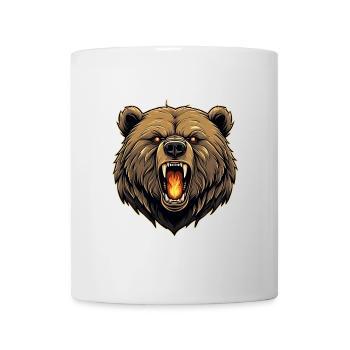 Angry Grizzly Bear Portrait - Mug - white - Front