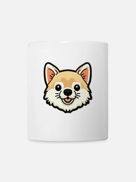 Kuscheliger Corgi Patch - Tasse - Weiß
