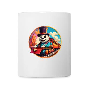 Funny Colorful Colorful Laughing Steam Locomotive - Mug - white - Front