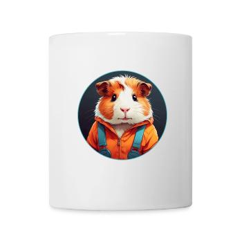 Cute guinea pig in outdoor look - Mug - white - Front