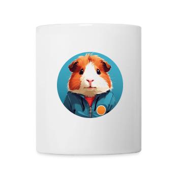 Cute guinea pig with outdoor jacket - Mug - white - Front
