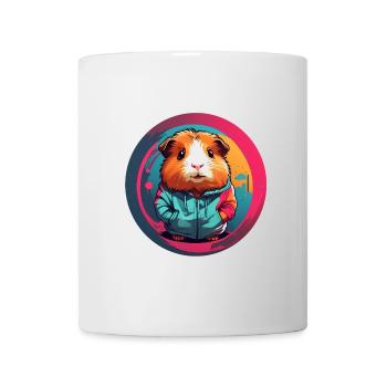 Meerschweinchen im bunten Farbkreis - Tasse - Weiß - Vorne