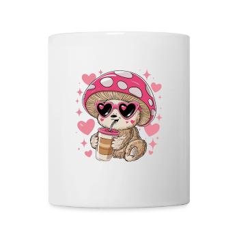 Niedliches Faultier mit rosa Pilzhut für einen - Tasse - Weiß - Vorne