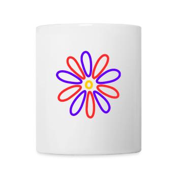 BLUME. BLUME. NATUR. ÖKOLOGIE. GLÜCK. ZEN - Tasse - Weiß - Vorne