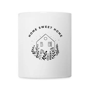 Home Sweet Home - Botanical Line Art - Mug - white - Front