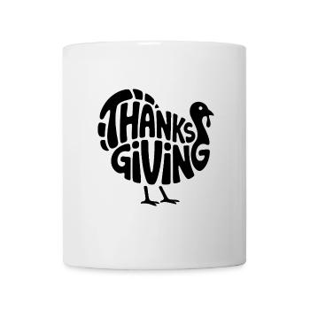 Thanksgiving Türkei - Cooles Vintage Comic Logo - Tasse - Weiß - Vorne