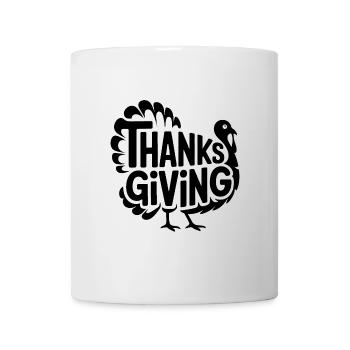 Thanksgiving Türkei - Cooles Vintage Comic Logo - Tasse - Weiß - Vorne