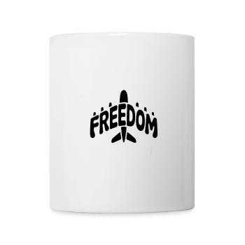 Freedom - Cooles Urlaubspiktogramm - Tasse - Weiß - Vorne