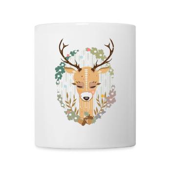 Un cerf dans la forêt - Mug blanc - blanc - Devant