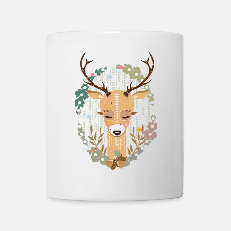 Un cerf dans la forêt - Mug blanc - blanc