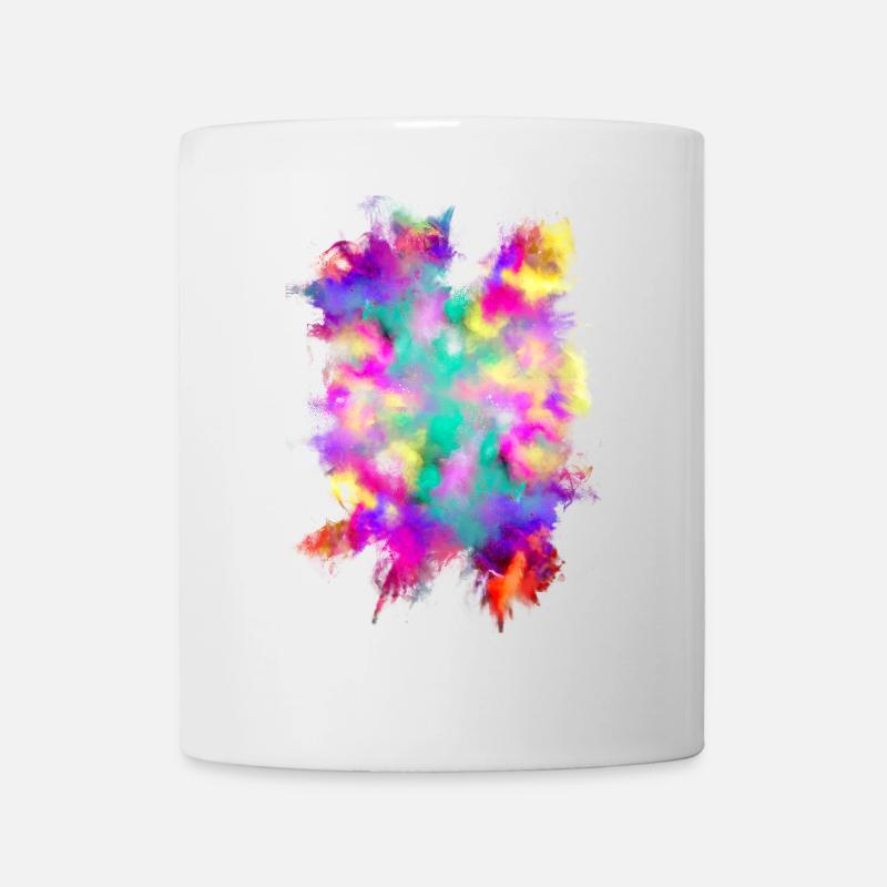 Farbexplosion - Tasse - Weiß