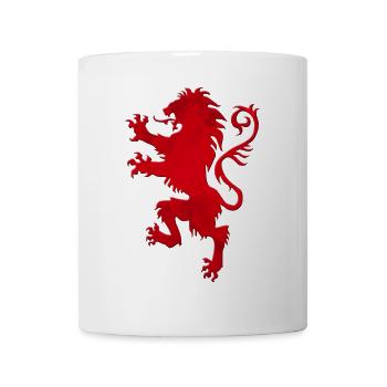 Wappen Löwe rot Wappentier - Tasse - Weiß - Vorne