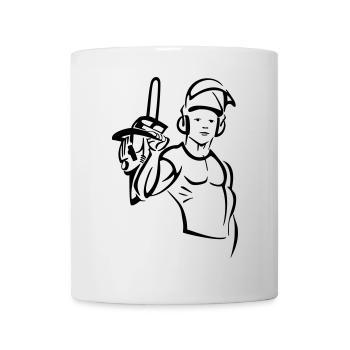 Élagueur à la tronçonneuse - Mug blanc - blanc - Devant