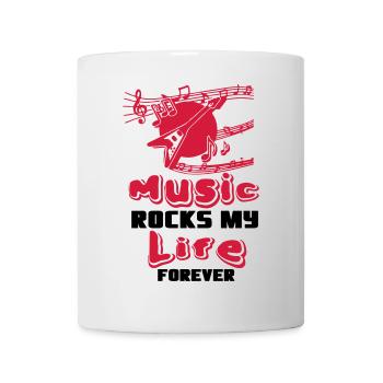 Music rocks my Life Musik Spruch Band Geschenk - Tasse - Weiß - Vorne