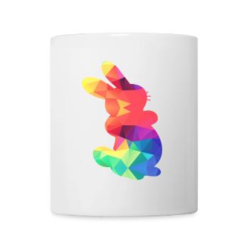 Buntes Häschen - Tasse - Weiß - Vorne