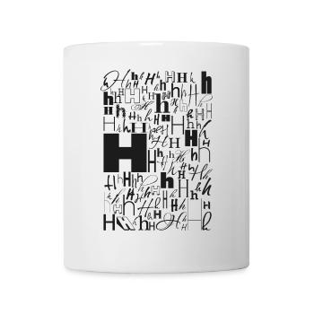Typo B - Conception de lettres pour les amateurs de polices de caractères - Mug blanc - blanc - Devant