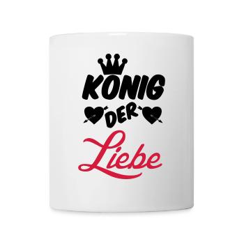 König der Liebe Paar Valentinstag Geschenk - Tasse - Weiß - Vorne