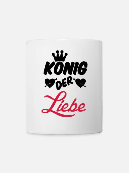 König der Liebe Paar Valentinstag Geschenk - Tasse - Weiß