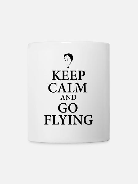 Keep calm go flying - Tasse - Weiß