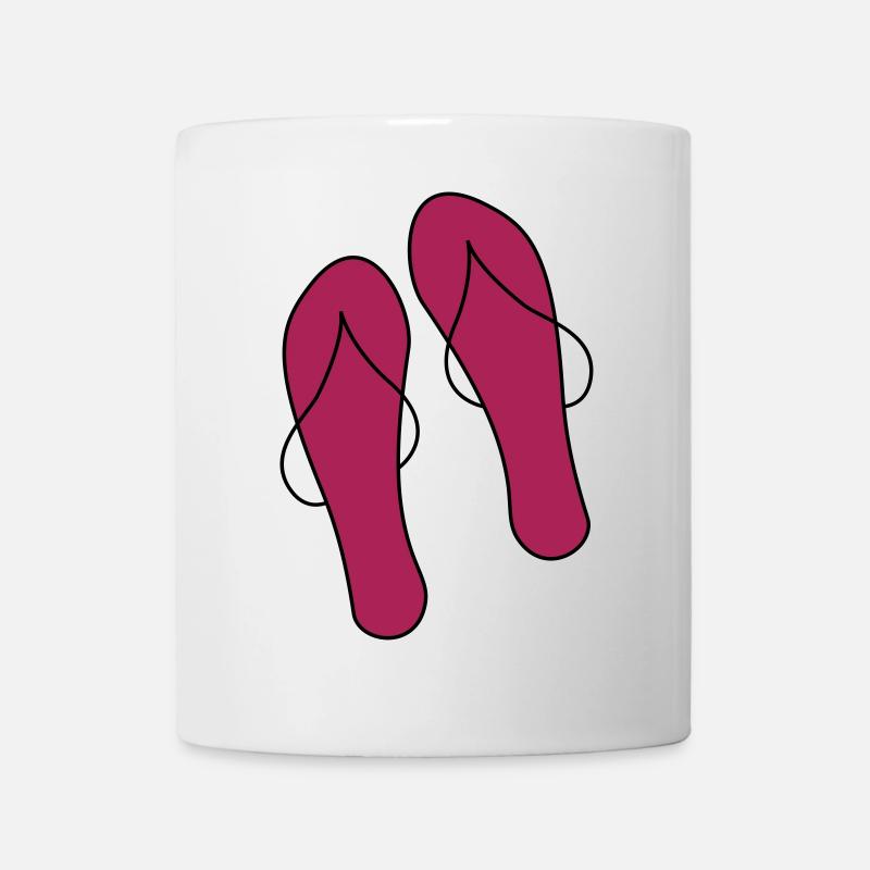 flip flops - Mug - white