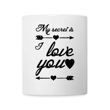 Amour secret Amour, Dictons, Cadeau Couple - Mug blanc - blanc - Devant