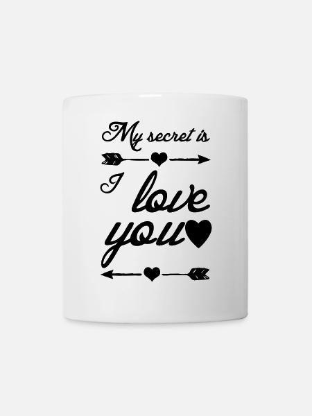 Secret Love Liebe, Sprüche, Geschenk Paar - Tasse - Weiß