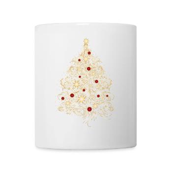 Christmas tree in gold - Mug - white - Front