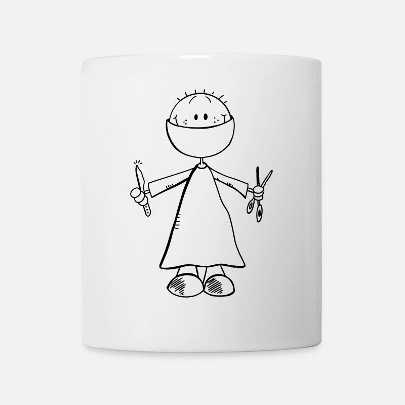 Chirurg Comicfigur - Arzt - Chirurgie - OP - Team - Tasse - Weiß