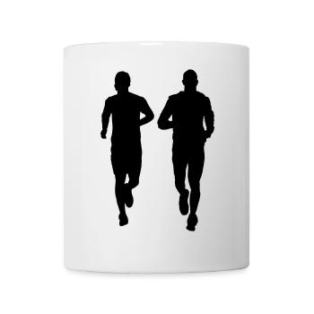 laufendes Paar zwei Männer - Tasse - Weiß - Vorne