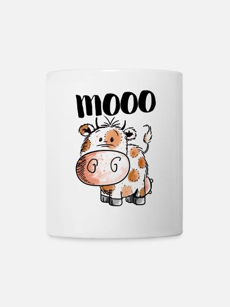 Petit bébé de vache - vache - vaches - veau - Bulle - Boeuf - Mug blanc - blanc