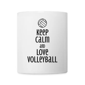 keep calm and love volleyball / love volleyball - Mug - white - Front