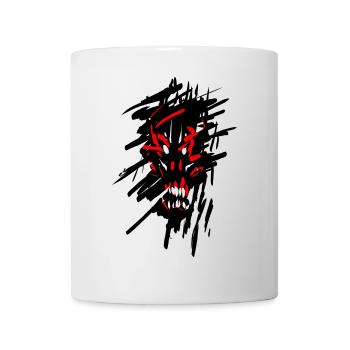 Teufel Horror Graffiti - Tasse - Weiß - Vorne
