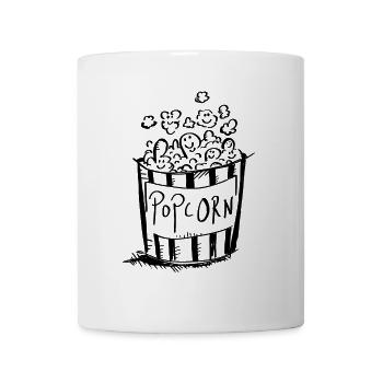 J'aime Popcorn - Cinéma - Cadeau - Mug blanc - blanc - Devant