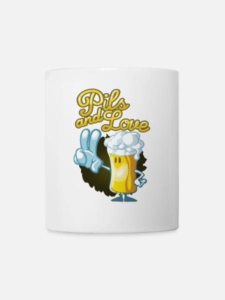 Pils und Liebe Toon - Tasse - Weiß