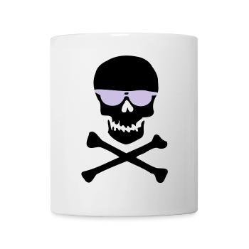 Violette Minimal Sonnenbrillen-Silhouette - Tasse - Weiß - Vorne