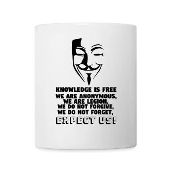 Anonymous Face & Slogan - Mug - white - Front