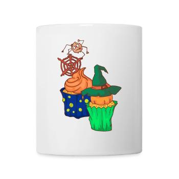 Gâteau au muffin Halloween - Mug blanc - blanc - Devant